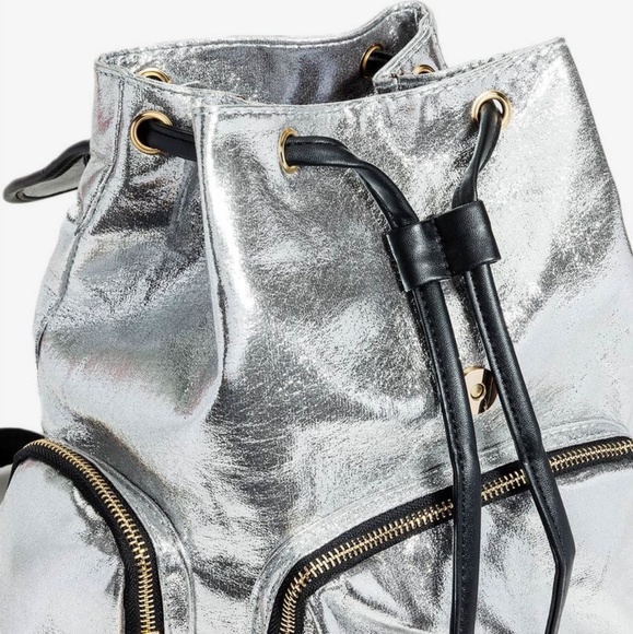 SALE!! Metallic Silver Backpack - Picture 4 of 4